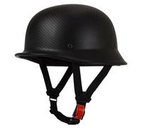 Men German Style Motorcycle Helmets, Retro Open Face Helmets DOT Approved Motorcycle jet helmet, Unisex Lightweight Moped Helmet, Baseball Cap Half Helmets Motocross Helmet 1,XL=61-62cm