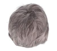 Men Gray Short Wig Heat Resistant Synthetic Adjustable Layered Soft Old Man Gray Wig for Costume Party Halloween