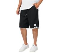 Men Gym Shorts - Men'S Summer Ice Silk Thin Sports Quick Drying Outside To Wear Summer Fifth Medium Pants (Black Xxl)