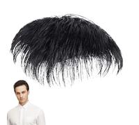 Men Hair Patch - Natural Black Hair Topper | Top Of The Head Extensions For Men | Breathable And Reusable Real Patch | Non Surgical Replacement | Extension Piece For Bald Spots