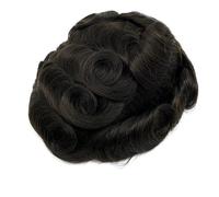 Men Hair Toupee Hairpiece Replacement System Male Prosthesis Full Poly Thin Soft Human Hairs Piece, 8x10" Injected PU Durable Skin Mens Wig Hair Pieces Replacement(2#,130 Density)