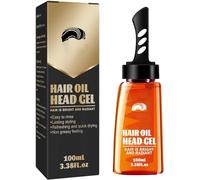 Men Hair Wax Gel with Comb,Lightweight Hair Styling Gel,2-in-1 Men's Grooming Hair Gel Moisturizing Long Lasting Fast Build Fluffy Hair Salon Styling Gel (1pcs)
