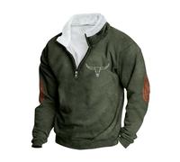Men Half Zip Jumpers UK Fleece Lined Pullover Casual Long Sleeve Sweatshirt Stand Collar Sweater Classic Patchwork Tops Jacket Warm Sherpa Lined Pullovers Sports Leisure Jumper Workwear