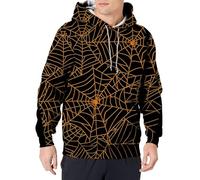 Men Halloween Costume Funny Halloween Hoodie Men Oversized Casual Vitage Streetwear Halloween Graphic Hoodies Baggy Hooded Sweatshirt Long Sleeve Sweatshirts Cute Warm Comfortable Jumpers Black