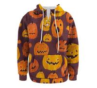Men Halloween Outfit Printed Hoodies For Men Pumpkin Printed Sweatshirts Jack O Lantern Casual Pullover Outdoor Warm Sweatshirts Long Sleeved Casual Pullovers Drawstring Hooded Sweatshirt