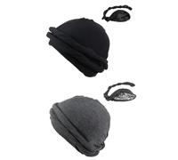 Men Halo Turban Durag Head Wraps Satin Lined Head Scarf Soft Breathable Solid Color Bandana Hat Summer Sun Protection Beanie Cap for Outdoor Sports Jogging Cycling Climbing