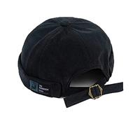 Men Hats Docker Cap Hats Skullcap Beanie Worker Sailor Cap Brimless Cap Rolled Cuff Retro Fashion Brimless Hat with Adjustable (MP1047-Black)