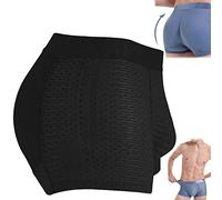 Men Hip Bottock Lifter Enhancer Briefs, Breathable Mesh Padded Butt Booster Briefs (Medium,Black)