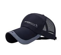 Men Hollow Breathable Baseball Cap Vintage Baseball Cap Outdoor Sunscreen Cap Coolest Hats in The World Cute Hats for Summer Army Mens Hats and Caps Summer Plus Size Sun Hat Small Blue