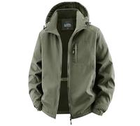 Men Hooded Jacket Solid Color Business Coat Lightweight Youth Sport Outerwear