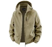 Men Hooded Jacket Solid Color Business Coat Lightweight Youth Sport Outerwear