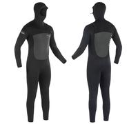 Men' Hooded Thermal Wetsuit Winter Full Length Surfing Black Osprey Action Sports Black 3XL