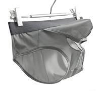 Men Ice Silk Briefs with Open Bulge Pouch, Sheer Transparent Breathable Mesh Underwear, Sexy U Convex Lingerie for Men, Moisture Wicking Elastic Spandex Trunks, Grey(2XL Grey)