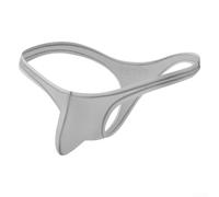 Men Ice Silk G-String Thong Low Rise Sheer Mesh(Light Gray XL)