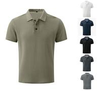 Men Ice Silk Polo Shirts Sale Clearance, Mesh Solid Quick Dry Golf Polo Shirts, Simple Business Formal Polos Shirt, Summer Cool Breathable Polos Shirt, Casual Lapel Work Tee for Any Occasion Khaki