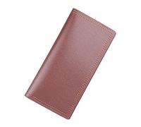 Men ID Long Wallet Solid Color Bag Open Purse Multiple Card Slots Clutch Bag S8 Wallet Case Glitter (Coffee, One Size)