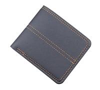 Men ID Short Wallet Solid Color Bag Oepn Purse Multiple Card Slots Clutch Bag Mom Wallet (Black, One Size)
