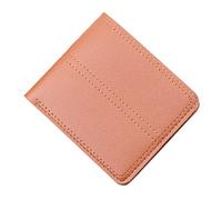 Men ID Short Wallet Solid Color Bag Oepn Purse Multiple Card Slots Clutch Bag Pug Purse with Wallet (Coffee, One Size)
