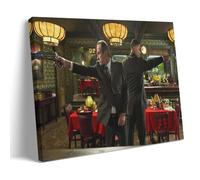 Men in Black Classic Movie Agents K And J Fighting Scene in A Chinese Restaurant Poster Decorative Painting Canvas Wall Posters And Art Picture Print Modern Family Bedroom Decor Posters 16x24inch(40x6