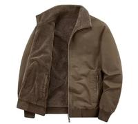 Men Jacket Coats Winter Men Double-sided Wearing Cotton Jacket with Thick Velvet Washed Workwear Jacket Outdoor Top,Camel,3XL