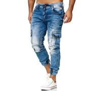 Men Jogger Jeans Cargo Pants Denim Leisure Biker New