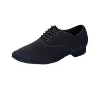 Men Latin Dance Shoes Modern Tango Salsa Leather Ballroom Shoes Square Heels Children Man Sneaker Jazz For Hip Hop(Black02,44)