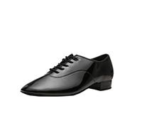 Men Latin Dance Shoes Modern Tango Salsa Leather Ballroom Shoes Square Heels Children Man Sneaker Jazz For Hip Hop(Black01,41)