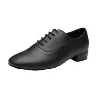 Men Latin Salsa Tango Dance Shoes Modern Leather Ballroom Shoes Square Heels 2.5cm Adults Children Boys Party Dance Shoes Male For Hip Hop(41,Indoor 2.5cm Matte)