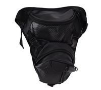 Men Leather Thigh Bag Multifunctional Drop Leg Bag Adjustable Waist Belt Durable Storage Pouch for Travel Hiking Adventure Outdoor Sports Black 32cm x 28cm