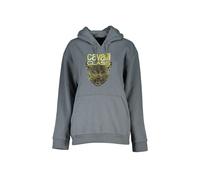 Men Leopard Hoodie CA28859- Gray Sweaters Cavalli Class Grey L