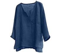 Men Linen Tunic Tops V Neck Henley Shirts Oversized Solid Color T Shirt Casual Loose Fit Plain Blouse Cotton Linen Beach Holiday Tshirts Business Office Work Tees Tops Plus Size 20