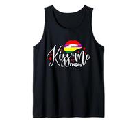 Men Lip with Heart Kiss Me I'm Gay Tank Top