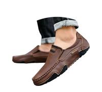 Men Loafers German Oktoberfest Leather Derby Shoes Slip-Resistant Formal Casual Footwear with Cushioned Insoles Durable Sole for for Beer Festival Parties & Celebrations Coffee
