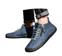 Men Loafers Men's Classic Leather Oxford Shoes Oktoberfest Beer Festival Slip-Resistant Formal Footwear for German Celebrations Parties Weddings & Casual Gatherings Blue