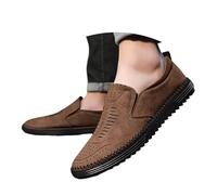 Men Loafers Oktoberfest Men's Leather Shoes Beer Festival Slip-Resistant Shoes for German Events Parties Weddings Casual Pub Outings & Celebrations Brown