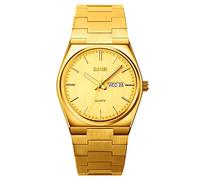 Men Luxury Gold Chinese Dragon Carved Dial Diamond Quartz Watch Casual Waterproof Sport Stainless Steel Wristwatch, T GOLD, Quartz Watch