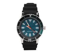 Men Luxury Waterproof Diving Watch with Rotatable Porthole Bezel, Luminous Night Light Function, Suitable for Running, Sports (Silver Blue)