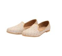 Men Manmade Punjabi Jutti Khussa Mojari Slip On Loafer Art JL 101 (White, UK Footwear Size System, Adult, Men, Numeric, Medium, 8)