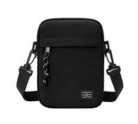 Men Messenger Bag Fashion Small Zipper With Shoulder Strap Light Shoulder Bag Abolish Work (Black, One Size)