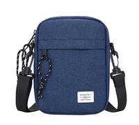Men Messenger Bag Fashion Small Zipper With Shoulder Strap Light Shoulder Bag Abolish Work (Blue, One Size)