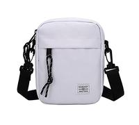 Men Messenger Bag Fashion Small Zipper With Shoulder Strap Light Shoulder Bag Abolish Work (White, One Size)