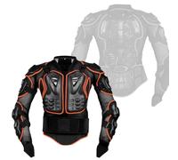 Men Motocross Full Body Armor Wear-Resistant Anti-Drop Motorcycle Jacket Bicycle Racing Protective Jacket Clothing Dirt Bike Chest Back Protect for Street MTB ATV BMX MX,Orange-5XL
