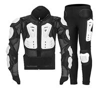 Men Motorcycle Armor Full Body Armor Motocross Racing Moto Motorbiker Motorcycle Protection White Suit M