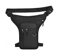 Men Motorcycle Leg Side Bag Multipocket Thigh Belt Pocket Motorbike Hip Leg Pack Sports Ride(BLK)