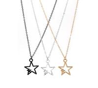men necklace chain friendship 3 Color Per Set Simple Chain with Stars Pendants Necklace for Women Trendy Jewelry on Neck 2024 Fashion Accessories Female Gifts gift