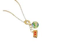 men necklace chain friendship Bus City Round Card Pendant Necklace For Women Travel Ins New Trend Niche Jewelry Gifts Wholesale gift
