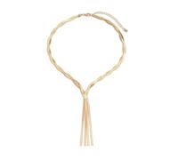 men necklace chain friendship Cross Flat Snake Chain Choker Necklace for Women Elegant Gold Color Long Tassel Chest Necklace Jewelry on the Neck gift
