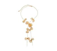 men necklace chain friendship Elegant Hollow Out Flower Long Tassel Necklace for Women Trendy Gold Color Petal Leaf Pendant Necklace Party Neck Jewelry gift