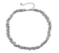 men necklace chain friendship Hip Hop Irregular Beads Short Choker Necklace for Men Trend Silver Color CCB Beaded Collar Chain Male Jewelry on the Neck New gift