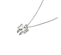 men necklace chain friendship Silver Color Bowknot Necklace For Women Korean Simple Versatile Daily Jewelry Gifts Wholesale gift